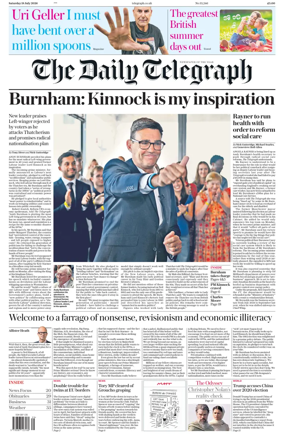 Cover of The Daily Telegraph - Saturday