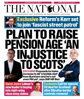 Cover of The National (Scotland)