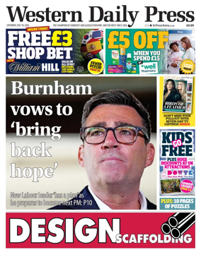 Cover of Western Daily Press (Saturday)