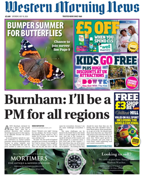 Cover of Western Morning News (Saturday)