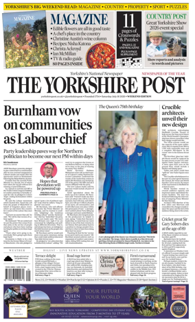 Cover of Yorkshire Post