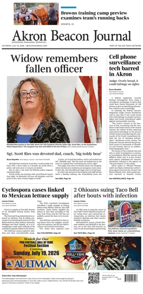Cover of Akron Beacon Journal
