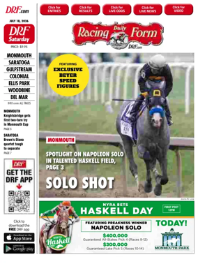 Cover of Daily Racing Form National Digital Edition