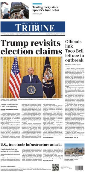 Cover of Great Falls Tribune