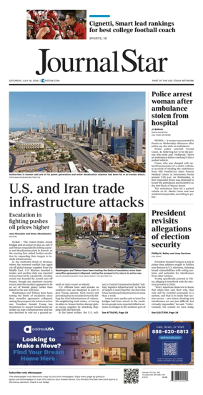 Cover of Journal Star (Peoria)