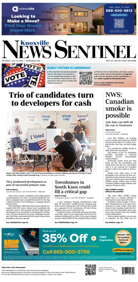 Cover of Knoxville News Sentinel