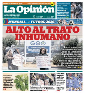 Cover of La Opinion
