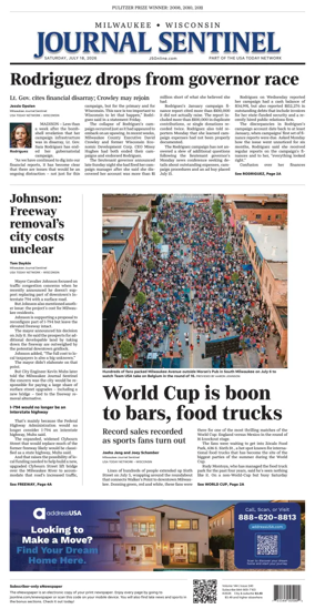 Cover of Milwaukee Journal Sentinel