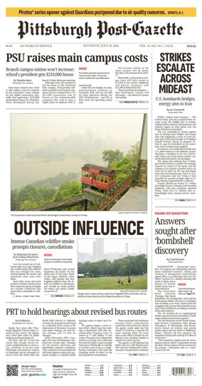 Cover of Pittsburgh Post-Gazette