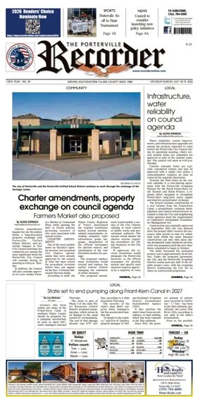 Cover of Porterville Recorder
