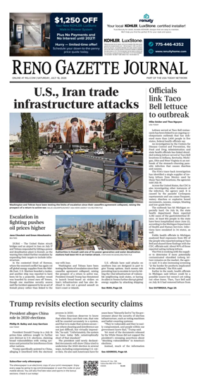 Cover of Reno Gazette Journal