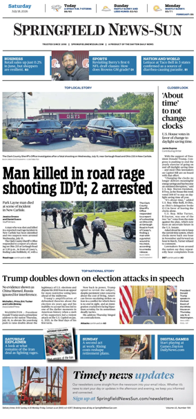 Cover of Springfield News-Sun