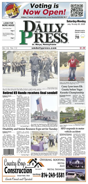 Cover of The Daily Press