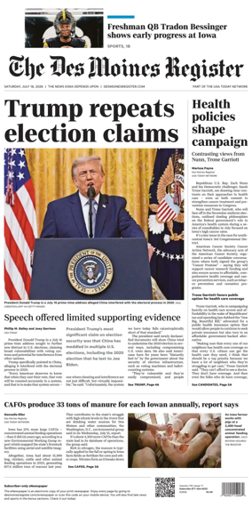 Cover of The Des Moines Register