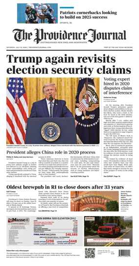 Cover of The Providence Journal