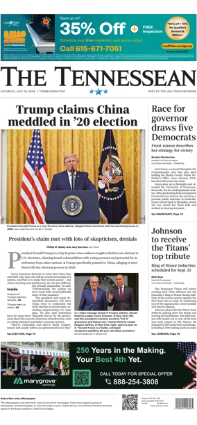 Cover of The Tennessean