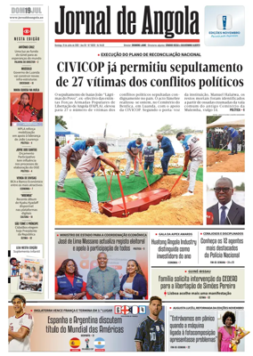 Cover of Jornal de Angola