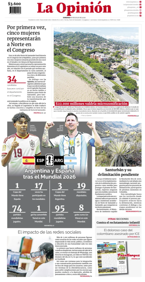 Cover of La Opinion