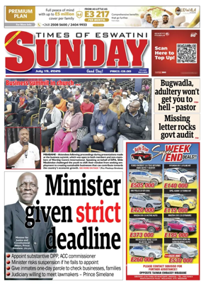 Cover of Times of Eswatini Sunday