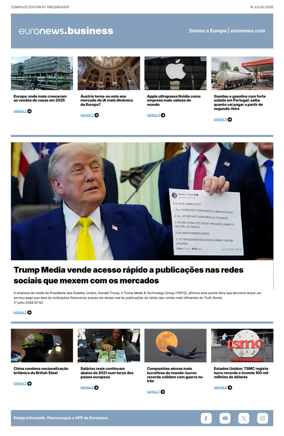 Cover of Euronews Business (Portuguese)