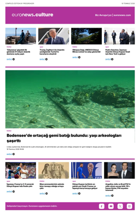 Cover of Euronews Culture and Sport (Turkish) Compiled Edition