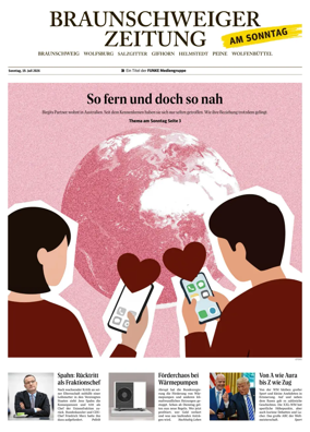 Cover of Braunschweiger Zeitung am Sonntag