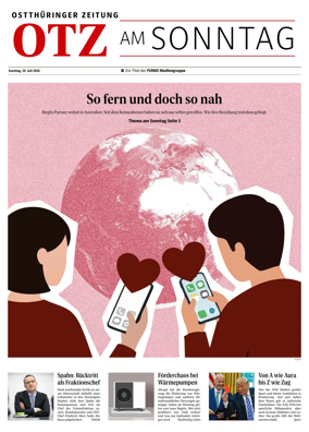 Cover of Ostthuringer Zeitung (OTZ am Sonntag)
