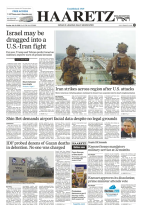 Cover of Haaretz english edition
