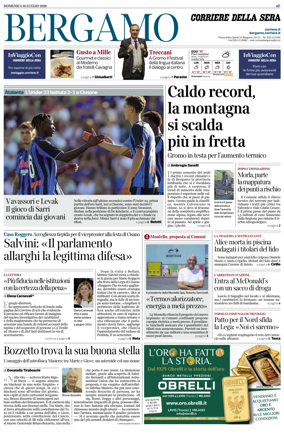 Cover of Corriere della Sera (Bergamo)
