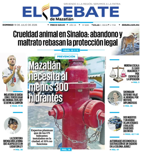 Cover of El Debate de Mazatlan
