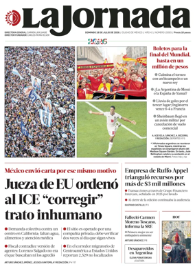 Cover of La Jornada