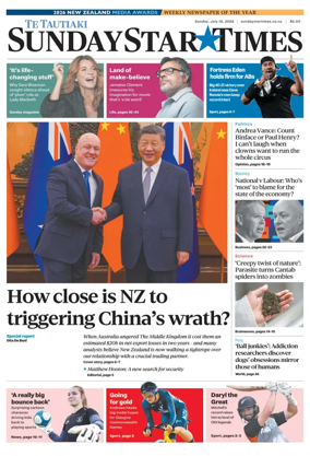 Cover of Sunday Star-Times