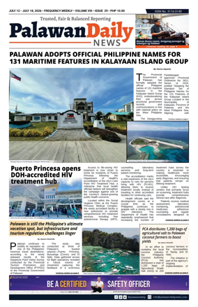 Cover of Palawan Daily News