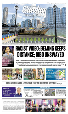 Cover of Philippine Daily Inquirer