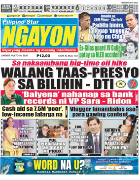 Cover of Pilipino Star Ngayon