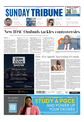 Cover of Sunday Tribune