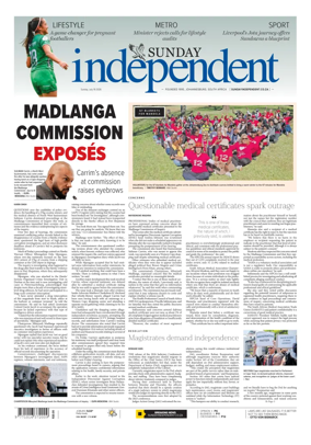 Cover of The Sunday Independent