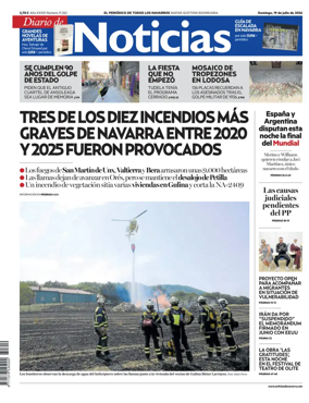 Cover of Diario de Noticias (Spain)