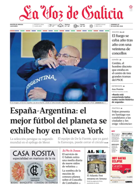 Cover of La Voz de Galicia (Arousa)