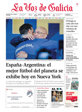 Cover of La Voz de Galicia (Deza)