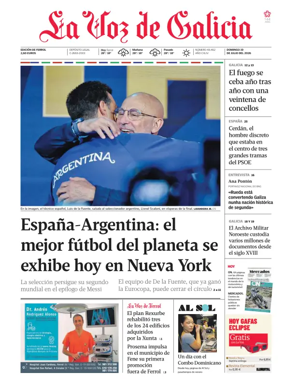 Cover of La Voz de Galicia (Ferrol)