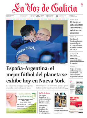 Cover of La Voz de Galicia (Monforte)
