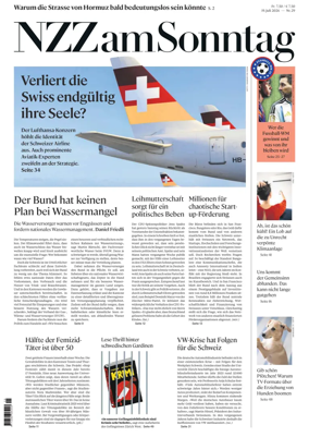 Cover of Neue Zurcher Zeitung Sunday