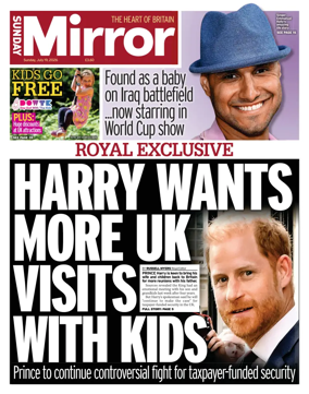 Cover of Sunday Mirror