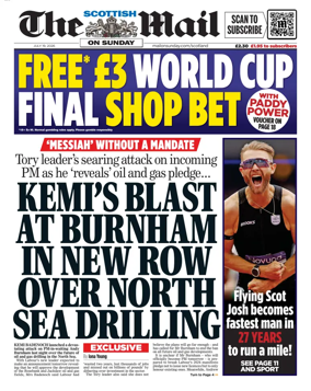 Cover of The Scottish Mail on Sunday