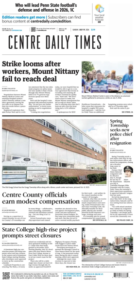 Cover of Centre Daily Times (Sunday)