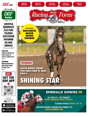 Cover of Daily Racing Form National Digital Edition