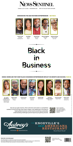 Cover of Knoxville News Sentinel