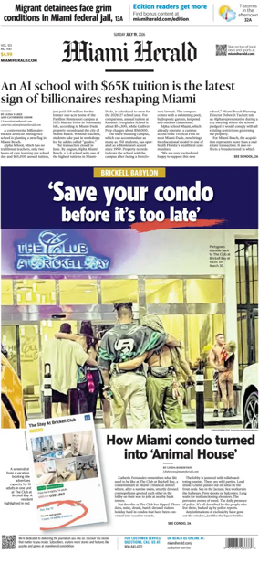 Cover of Miami Herald (Sunday)