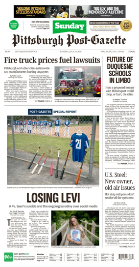 Cover of Pittsburgh Post-Gazette